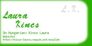 laura kincs business card